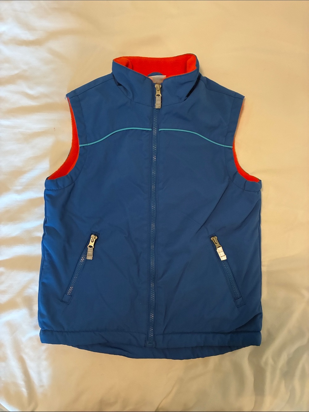 Hanna Andersson Royal Blue Vest with Orange Trim